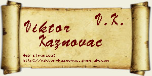 Viktor Kaznovac vizit kartica